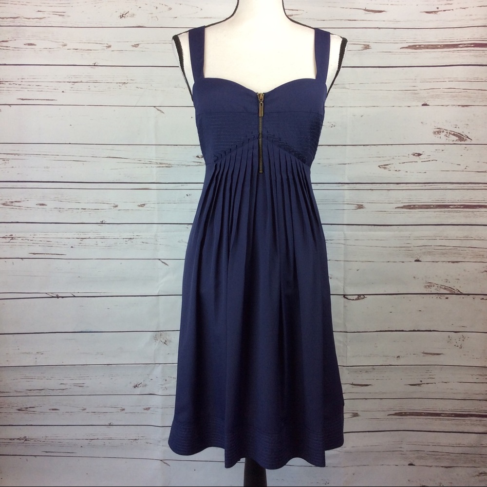 Jessica Simpson Zip Accent Navy Blue Dress, Sz 14 - Picture 1 of 8